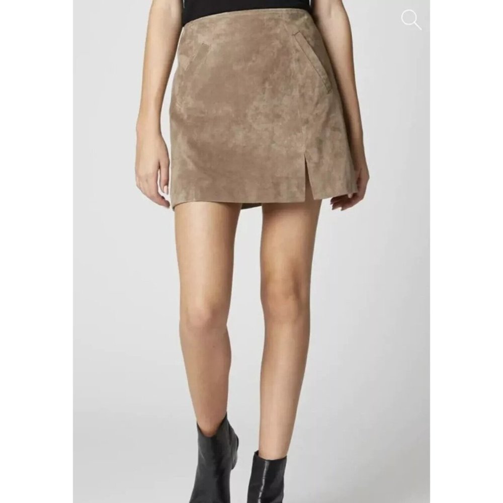 BlankNYC Skirt Faux Suede Modern Mini A Line - Picture 2 of 11